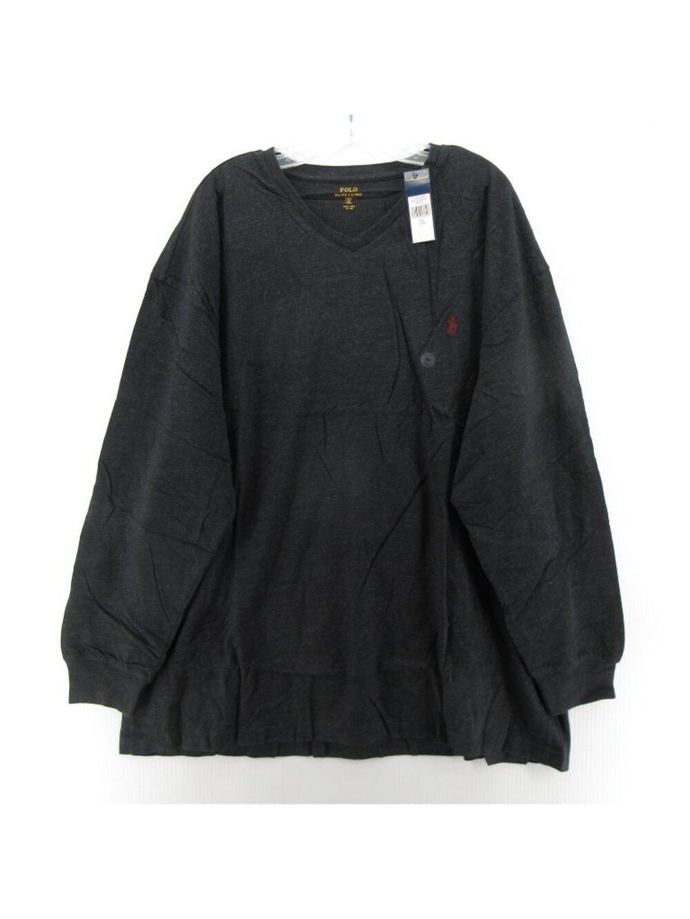 Polo Ralph Lauren Shirt 2XB Big Pullover Classic Minimalist V-Neck
